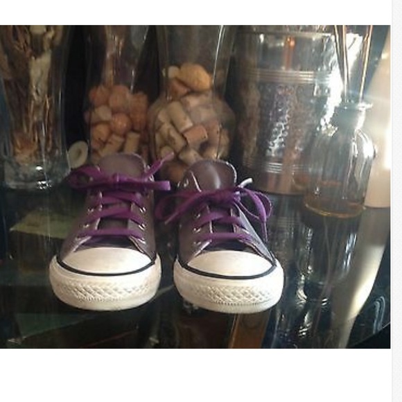 Converse All Star Junior Shoes Sz 3 Charcoal CT - Picture 7 of 9